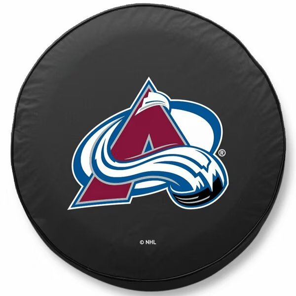 30 3/4 x 10 Colorado Avalanche Tire Cover, Holland Bar Stool Co, Mfr#: TCD10ColAvaBK